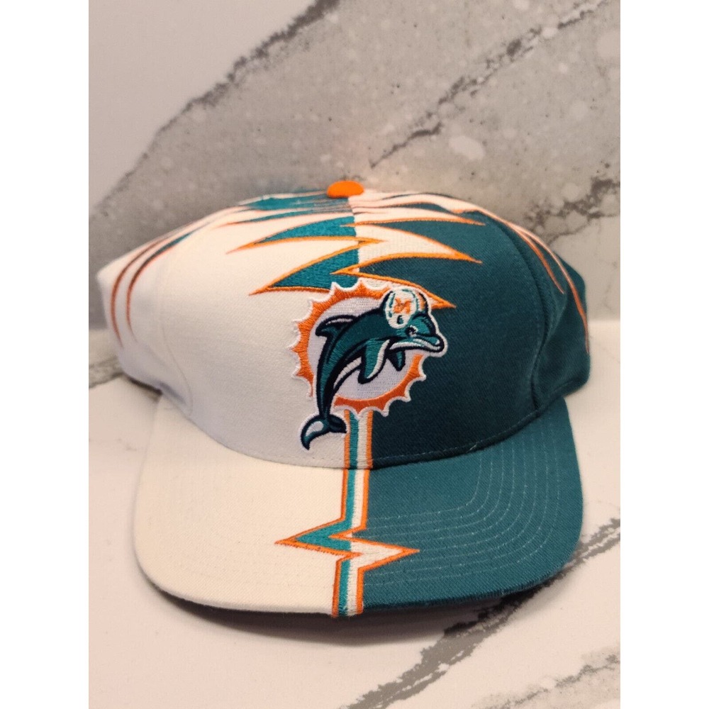 Vtg 90's STARTER The Right Hat PRO LINE Snapback Hat MIAMI DOLPHINS Shockwave